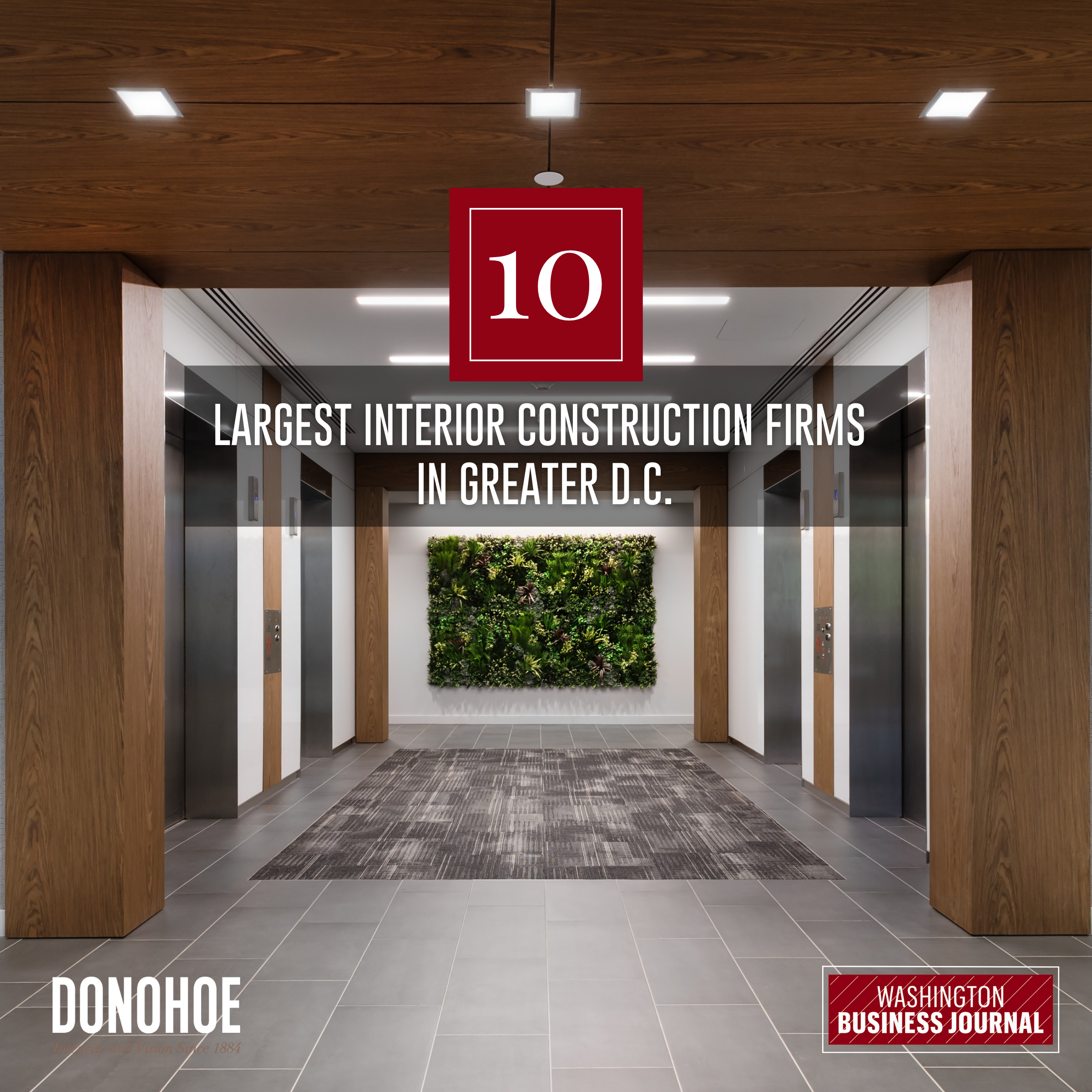 Donohoe Construction Named One Of The Largest Interior Construction Firms in Greater D.C. Thumbnail
